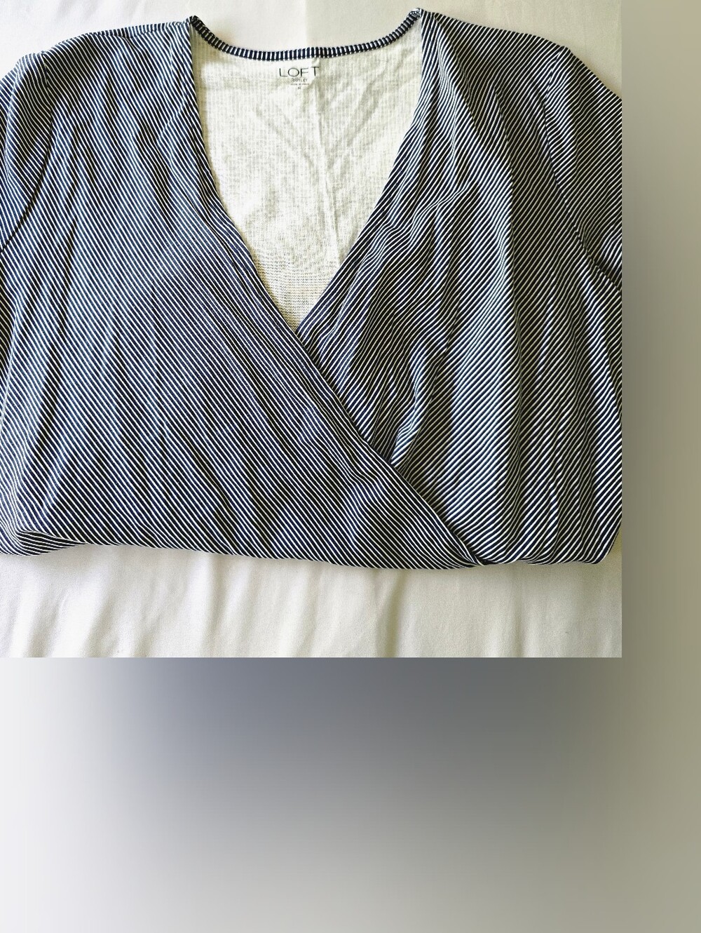 Loft Wrap Front Tie Bottom Tee Size Medium